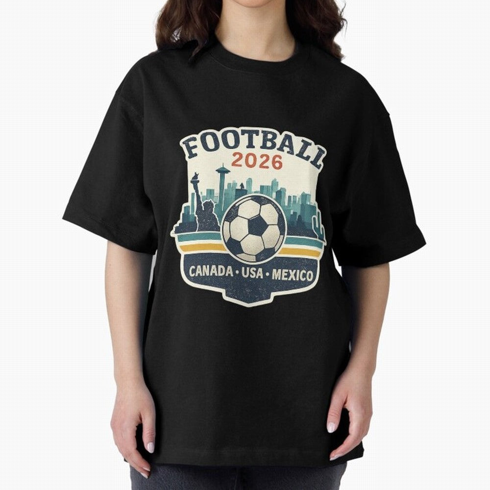 Football 2026 ¨C One World One Goal Classic T-Shirt Bring Retro Soccer Energy to FIFA World Cup 2026 USA Canada Mexico for Fans of Messi, CR7 and Mbappe and Germany, Bringing Worldwide Fan Energy, Dramatic Goals, Stadium Lights and Championship