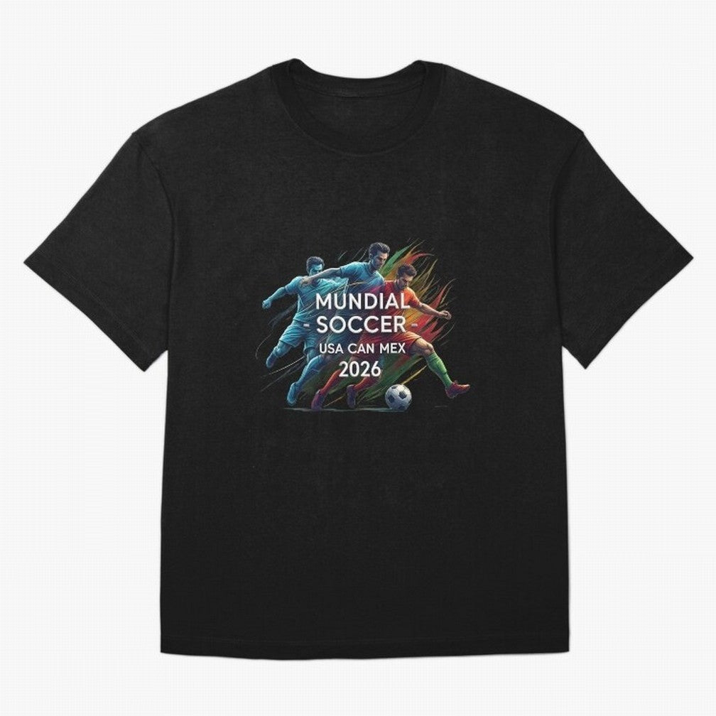 Mundial Soccer 2026 Classic T-Shirt Fuel FIFA World Cup 2026 USA Canada Mexico Spirit, Driven by Spain and Netherlands, Cristiano Ronaldo, Stadium Memories, Football Loyalty, International Chants and Championship Tradition; Great for Watch Parties,