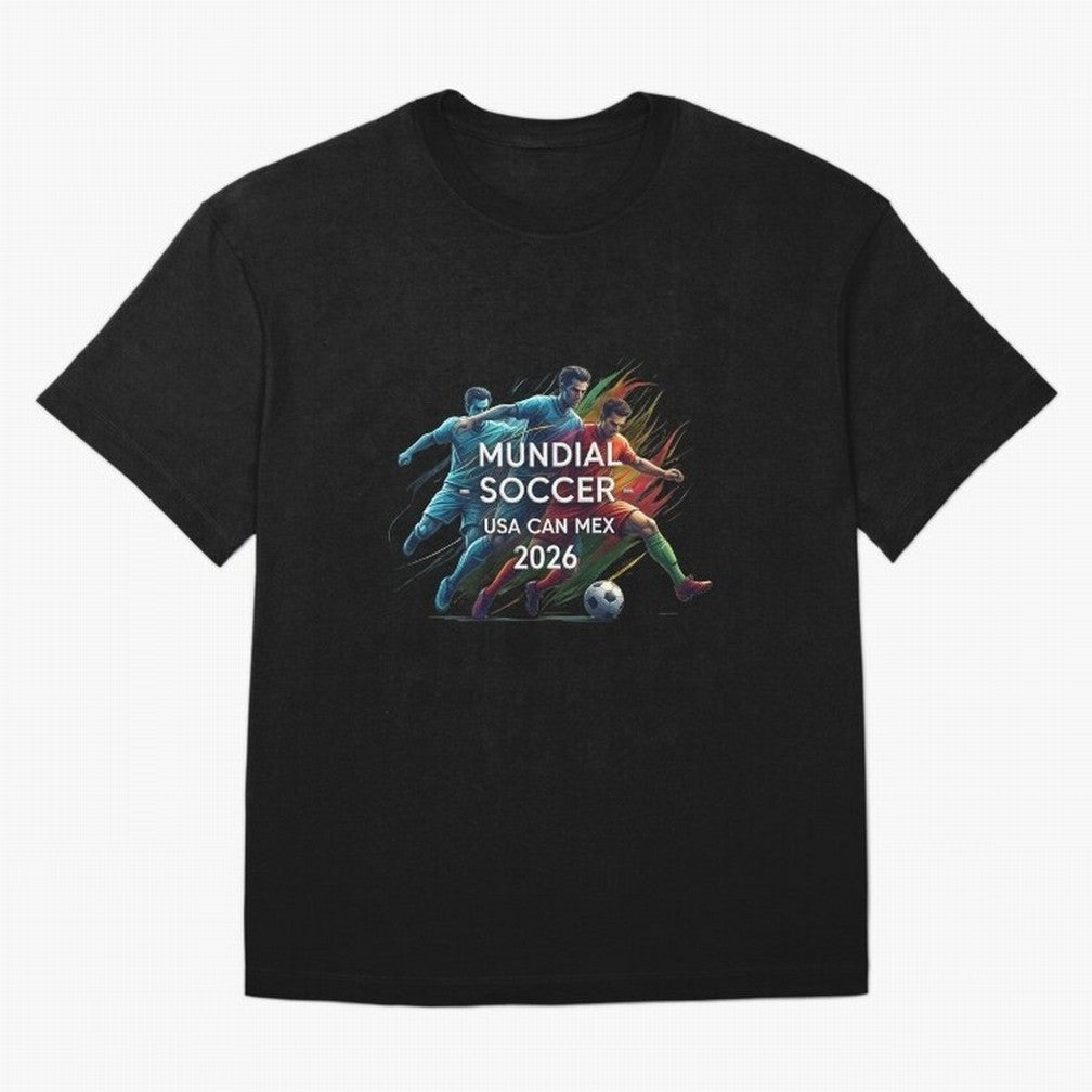 Mundial Soccer 2026 Classic T-Shirt Bring Stadium Energy to FIFA World Cup 2026 USA Canada Mexico for Fans of Neymar, Haaland and Cristiano Ronaldo and Portugal, Bringing Sports Nostalgia, International Competition, Famous Players and Unforgettable