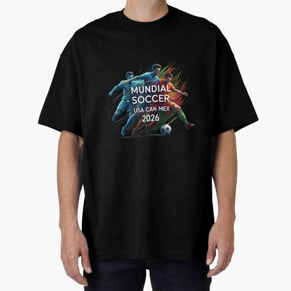 Mundial Soccer 2026 Classic T-Shirt Bring Stadium Energy to FIFA World Cup 2026 USA Canada Mexico for Fans of Neymar, Haaland and Cristiano Ronaldo and Portugal, Bringing Sports Nostalgia, International Competition, Famous Players and Unforgettable