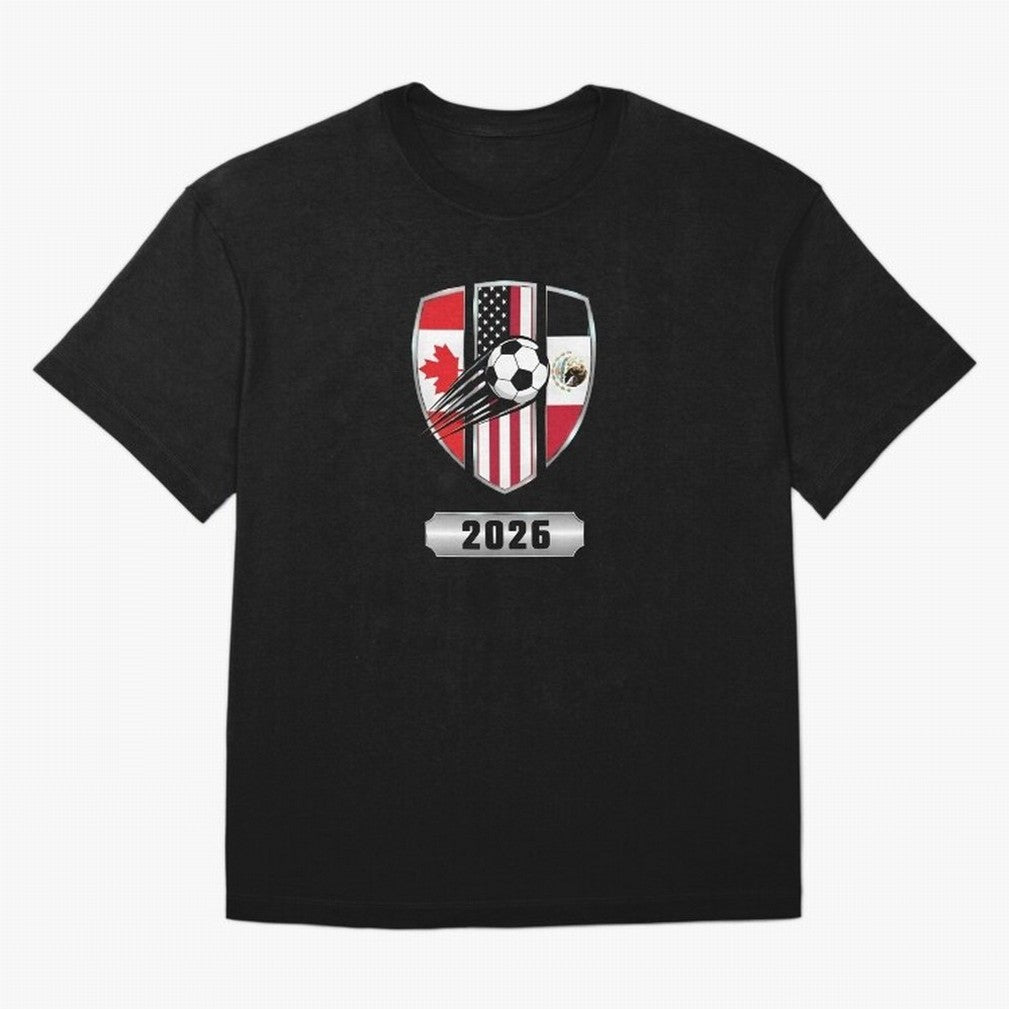 North United America Shield 2026 Cup T-Shirt_82794382 Classic T-Shirt Show Your Stadium Side during the FIFA World Cup 2026 Group Stage Journey through Cristiano Ronaldo, Haaland and CR7 Highlights, Portugal, Spain and Germany Pride, Vintage Soccer