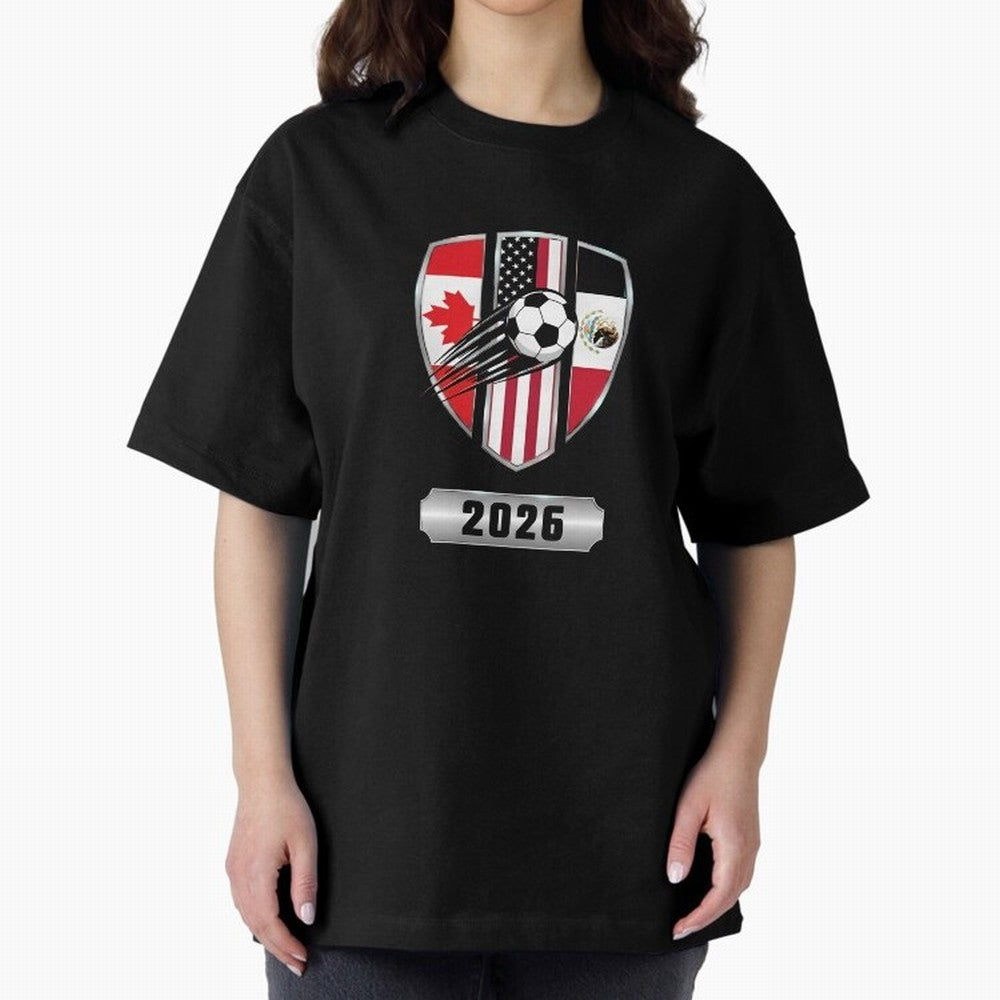 North United America Shield 2026 Cup T-Shirt_82794382 Classic T-Shirt Show Your Stadium Side during the FIFA World Cup 2026 Group Stage Journey through Cristiano Ronaldo, Haaland and CR7 Highlights, Portugal, Spain and Germany Pride, Vintage Soccer