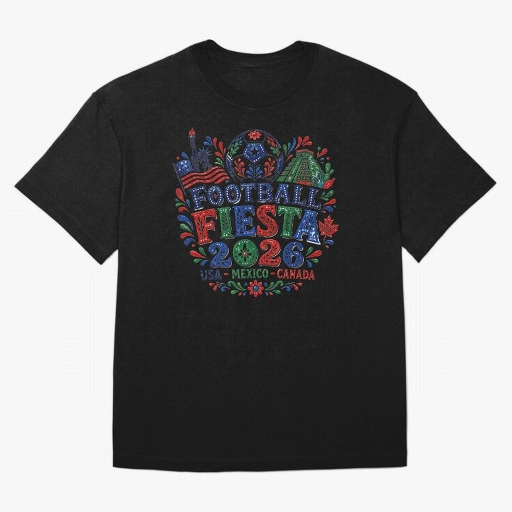 Football Fiesta 2026 USA Mexico Canada Soccer Art Classic T-Shirt Show Up for the Glory of Global Football Passion for FIFA World Cup 2026 USA Canada Mexico, Featuring CR7, Spain, Worldwide Fan Energy, Dramatic Goals, Stadium Lights and