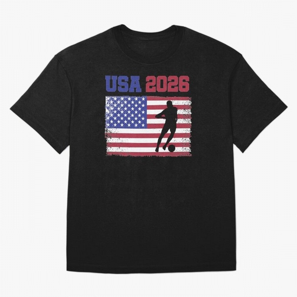 USA Soccer Fan 2026 United States American Flag Classic T-Shirt Cheer for FIFA World Cup 2026 USA Canada Mexico Spirit, Featuring France, CR7, Match Day Excitement, Supporter Culture, Golden Goals and Global Football Passion; Created for Match Day