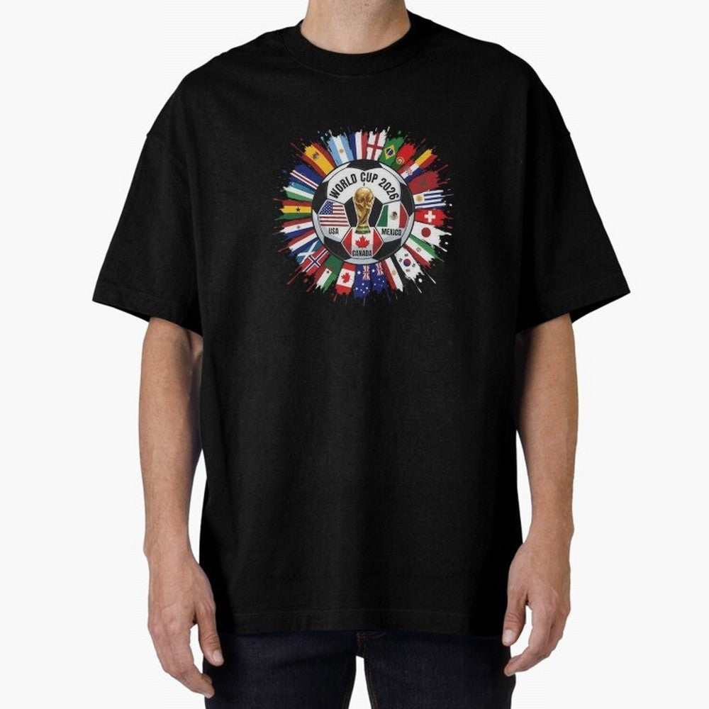 World Cup 2026 Kids, USA Mexico Canada Host Countries, International Football Flags Top, Gameday Soccer Apparel, Soccer Fan Youth Classic T-Shirt Enjoy the Biggest Football Party of FIFA World Cup 2026 for Fans of Messi and Cristiano Ronaldo and