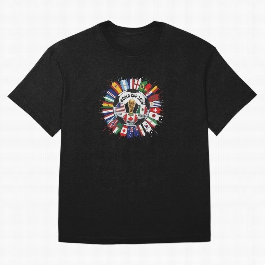 World Cup 2026 Kids, USA Mexico Canada Host Countries, International Football Flags Top, Gameday Soccer Apparel, Soccer Fan Youth Classic T-Shirt Enjoy the Biggest Football Party of FIFA World Cup 2026 for Fans of Messi and Cristiano Ronaldo and