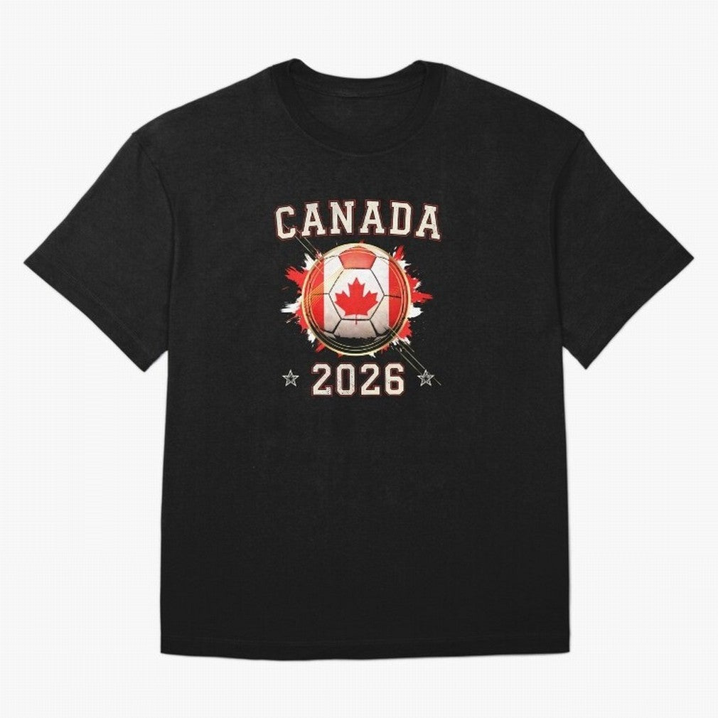 Front Print Canada Soccer World Cup 2026 - Canadian Fan Gift T-Shirt_84561562 Classic T-Shirt Celebrate Every Goal in FIFA World Cup 2026 Spirit, Capturing France and Portugal, Mbappe and Neymar, Tournament Hype, Historic Matchups, Family Viewing