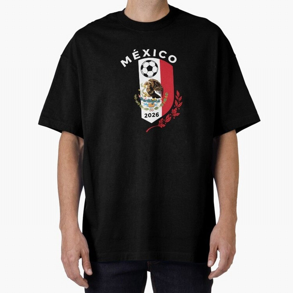 Mexico Emblem World Cup Soccer 2026 Football Crew T-Shirt_83050167 Classic T-Shirt Bring Stadium Energy to FIFA World Cup 2026 Group Stage Spirit, with France, Neymar, Classic Soccer Heritage, Championship Pressure, Fan Loyalty and International