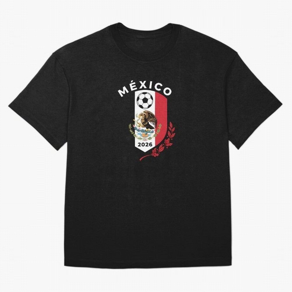 Mexico Emblem World Cup Soccer 2026 Football Crew T-Shirt_83050167 Classic T-Shirt Bring Stadium Energy to FIFA World Cup 2026 Group Stage Spirit, with France, Neymar, Classic Soccer Heritage, Championship Pressure, Fan Loyalty and International