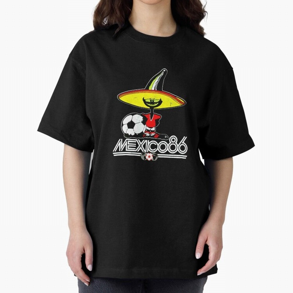 Mexico 86 World Cup Pique Retro Vintage T-Shirt_90751770 Classic T-Shirt Follow the Final Road of Match Day Hype around FIFA World Cup 2026 USA Canada Mexico, Messi and Cristiano Ronaldo, France, Worldwide Fan Energy, Dramatic Goals, Stadium Lights