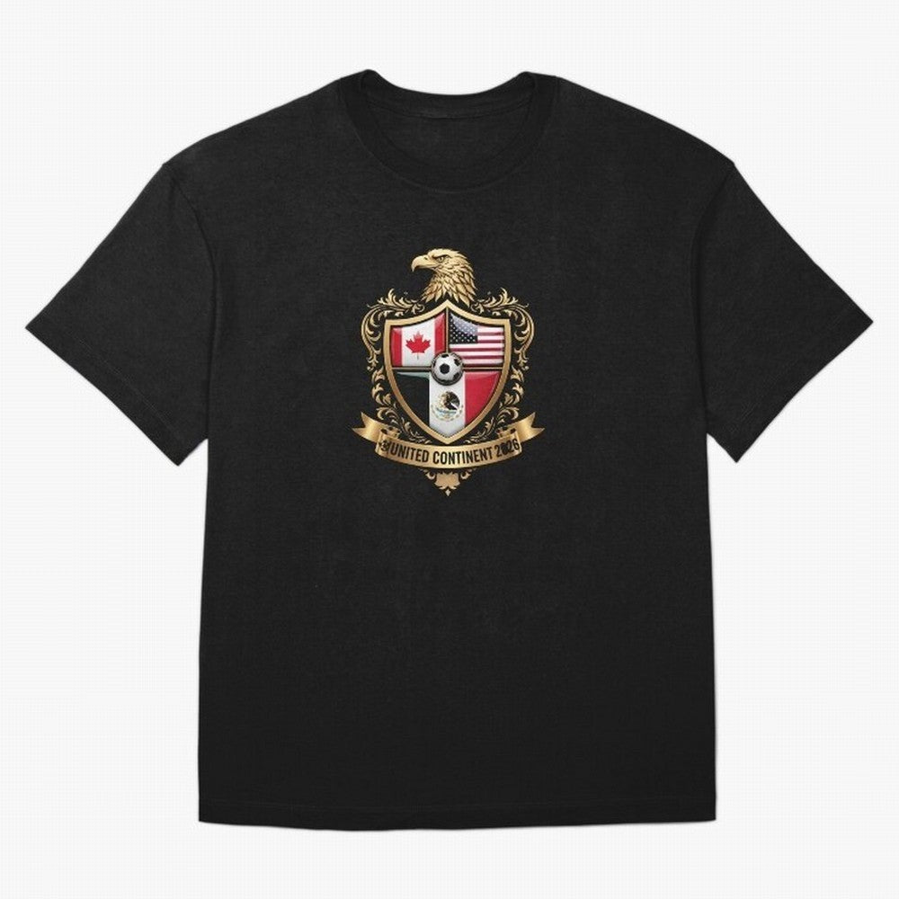 Golden Continental Eagle Soccer World Cup Crest 2026 T-Shirt_83050983 Classic T-Shirt Feel International Energy from Global Football Passion for FIFA World Cup 2026 USA Canada Mexico, Capturing Mbappe, Spain and Netherlands, Champion Mindset, Group