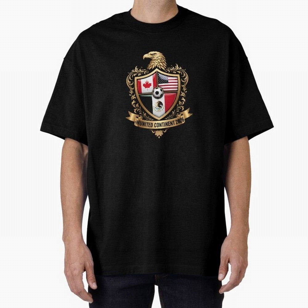 Golden Continental Eagle Soccer World Cup Crest 2026 T-Shirt_83050983 Classic T-Shirt Relive Legendary Nights from FIFA World Cup 2026 for Fans of Mbappe and England and Germany, Bringing Soccer Culture, Superstar Moments, National Team Dreams and