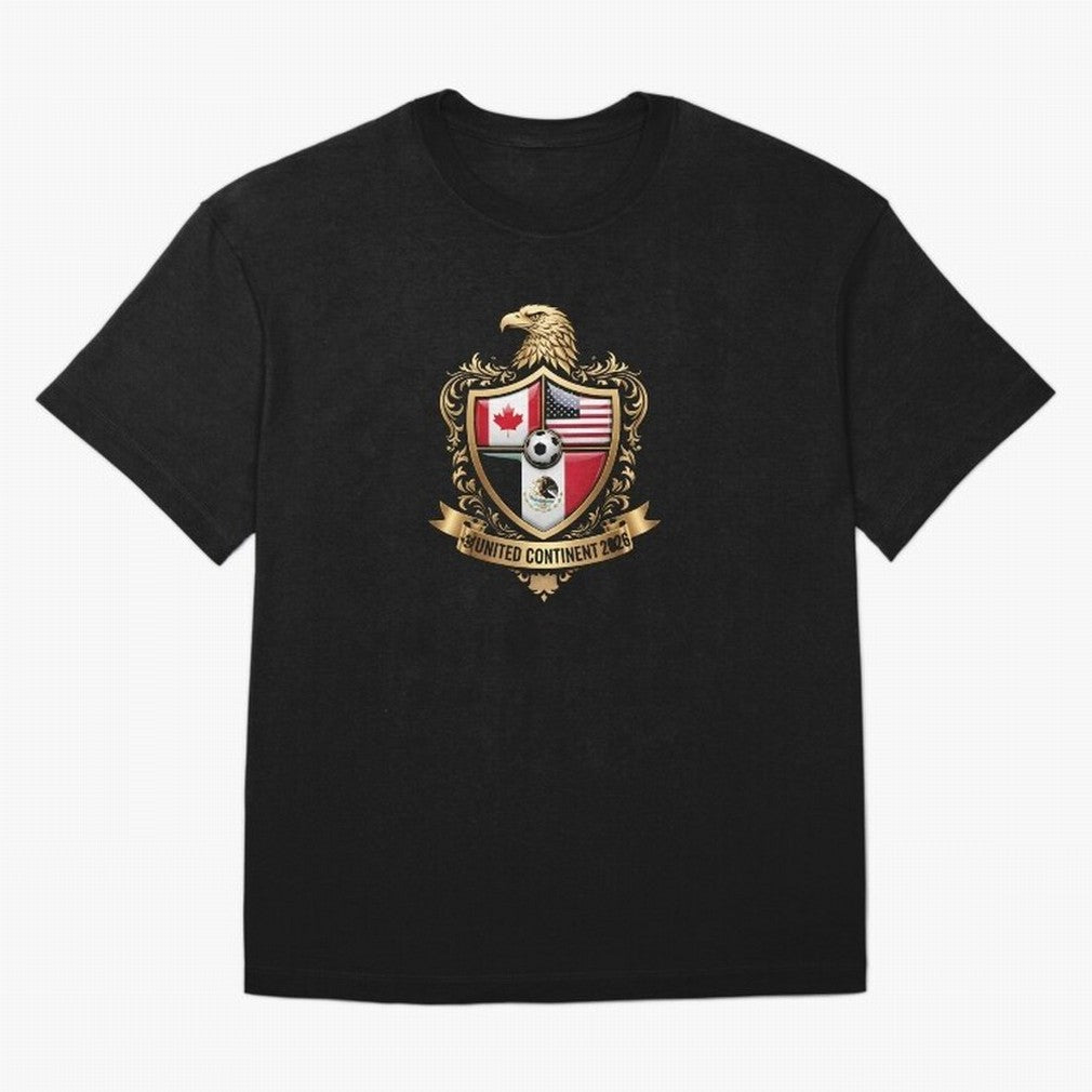 Golden Continental Eagle Soccer World Cup Crest 2026 T-Shirt_83050983 Classic T-Shirt Relive Legendary Nights from FIFA World Cup 2026 for Fans of Mbappe and England and Germany, Bringing Soccer Culture, Superstar Moments, National Team Dreams and