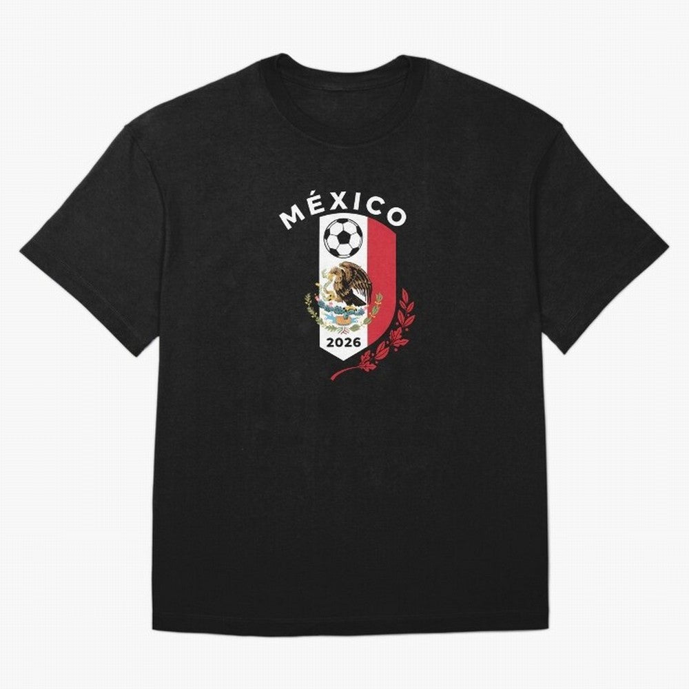 Mexico Emblem World Cup Soccer 2026 Football Crew T-Shirt_83050167 Classic T-Shirt Enjoy FIFA World Cup 2026 Group Stage Driven by Messi, Neymar and Mbappe, France Energy, Classic Soccer Heritage, Championship Pressure, Fan Loyalty and