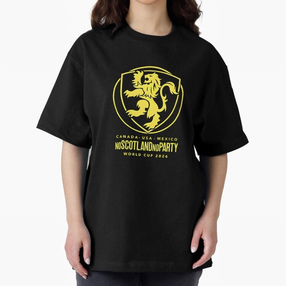Scotland World Cup 2026 No Scotland No Party T-Shirt_83987455 Classic T-Shirt Bring Supporter Culture to Global Football Passion for FIFA World Cup 2026 Group Stage, Featuring Messi and Cristiano Ronaldo, Brazil, Portugal and Argentina, Supporter
