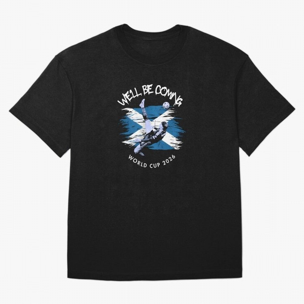 We'll be coming 2026 - Tartan Army Returns T-Shirt_83870751 Classic T-Shirt Carry the FIFA World Cup 2026 Group Stage Journey through Messi Highlights, Portugal, Spain and Germany Pride, Retro Football Energy, Iconic Rivalries, Trophy Chase Drama