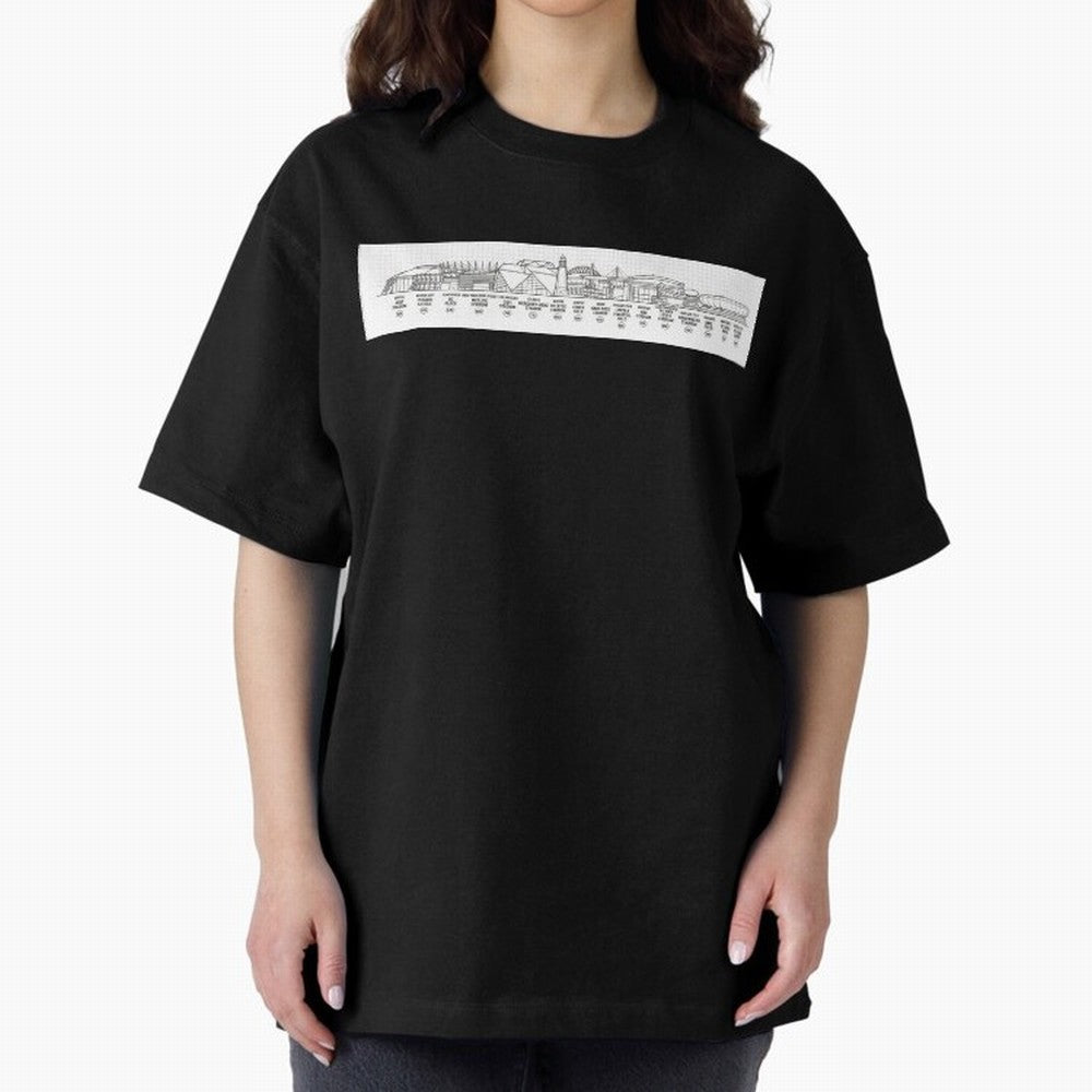World Cup 2026 Stadium Skyline Classic T-Shirt Celebrate the Road through Global Football Passion for FIFA World Cup 2026 Group Stage, Inspired by Messi and Cristiano Ronaldo, Brazil, Portugal and Argentina, Vintage Soccer Flavor, Modern Football