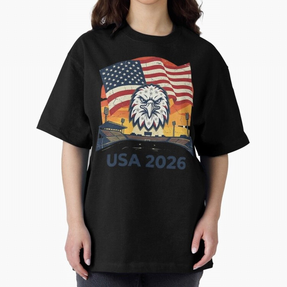 American Eagle 2026 USA World Cup Classic T-Shirt Support Global Football Passion for FIFA World Cup 2026 Group Stage, Driven by Cristiano Ronaldo, Haaland and CR7, England and Germany, Tournament Hype, Historic Matchups, Family Viewing Parties and