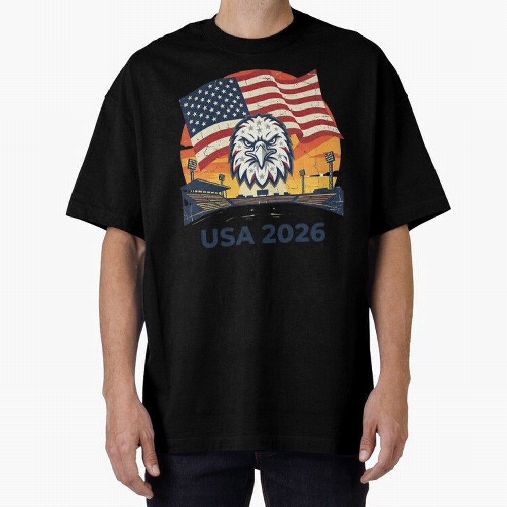 American Eagle 2026 USA World Cup Classic T-Shirt Support Global Football Passion for FIFA World Cup 2026 Group Stage, Driven by Cristiano Ronaldo, Haaland and CR7, England and Germany, Tournament Hype, Historic Matchups, Family Viewing Parties and