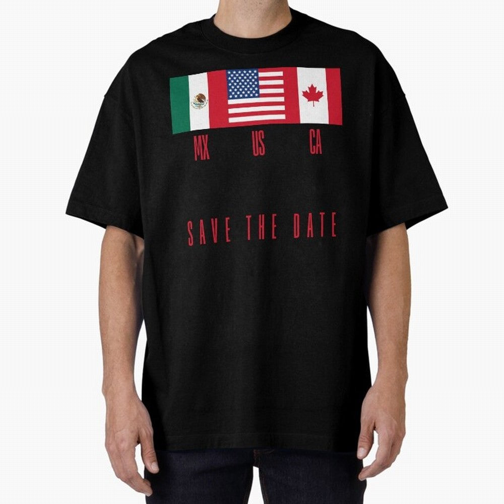 2026 World Cup Opening & Final ¨C Azteca Stadium Mexico & MetLife Stadium USA ¨C Football Design with Mexican, Canadian & US Flags Classic T-Shirt Follow Every Goal of Match Day Hype around FIFA World Cup 2026, CR7 and Messi, Argentina, Supporter