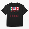 2026 World Cup Opening & Final ¨C Azteca Stadium Mexico & MetLife Stadium USA ¨C Football Design with Mexican, Canadian & US Flags Classic T-Shirt Follow Every Goal of Match Day Hype around FIFA World Cup 2026, CR7 and Messi, Argentina, Supporter