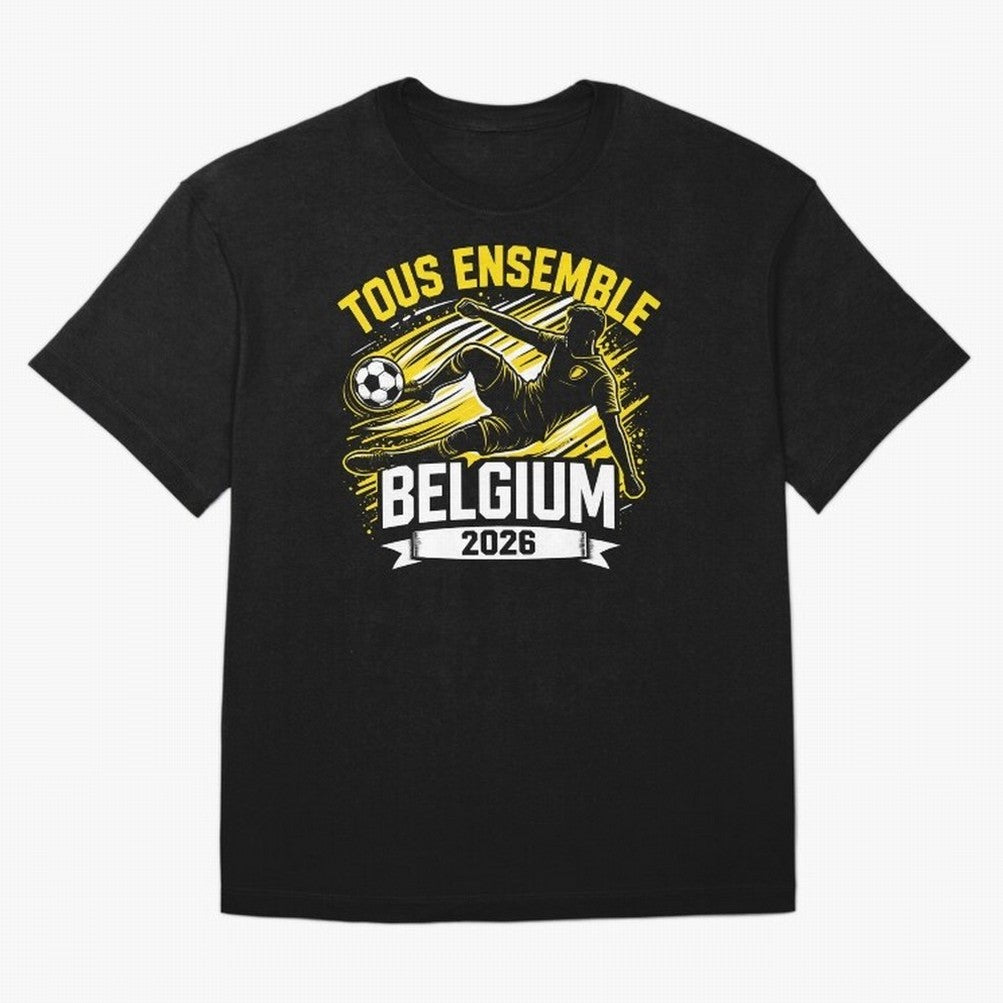 Belgium Fan Art World Cup 2026 Classic T-Shirt Live for the Drama of FIFA World Cup 2026 USA Canada Mexico for Fans of Neymar and England, France and Netherlands, Bringing Sports Nostalgia, International Competition, Famous Players and
