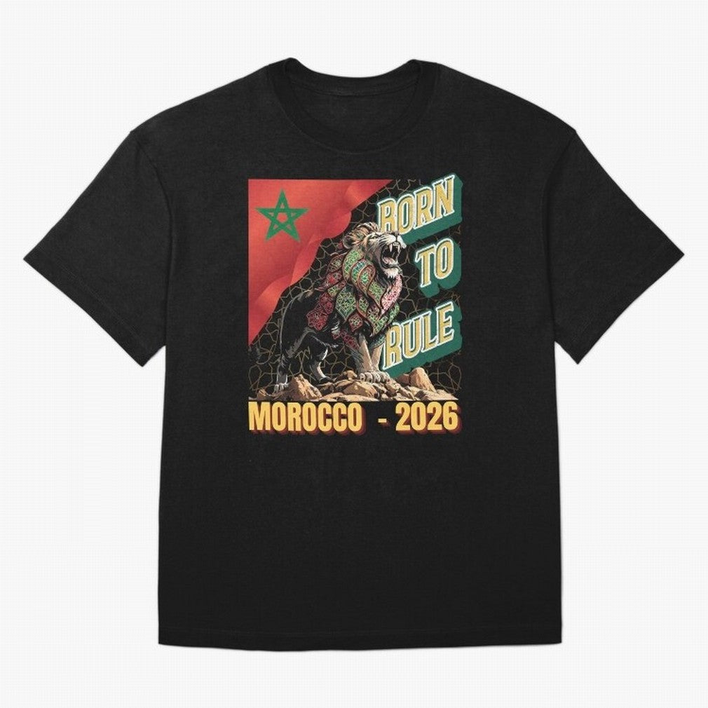 Morocco Football - Born to Rule Classic T-Shirt Celebrate Rivalries and Pride in FIFA World Cup 2026 Centered on Cristiano Ronaldo, Argentina Energy, Football Festival Excitement, Trophy Ambitions, Country Rivalries and Star Player Buzz; Created