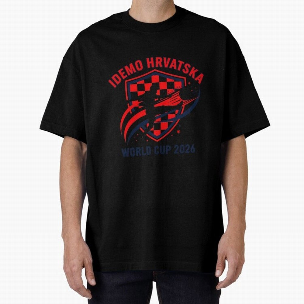 Croatia World Cup 2026 Fan Art Classic T-Shirt Make Every Match About Match Day Hype around FIFA World Cup 2026, Neymar, Haaland and Cristiano Ronaldo, Portugal, Spain and Germany, Championship Spirit, Famous Goals, Roaring Crowds and International