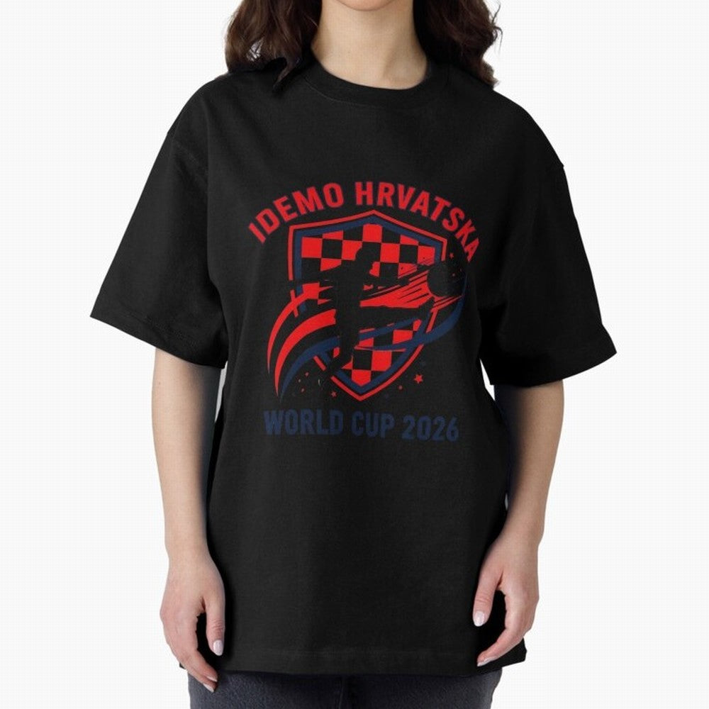 Croatia World Cup 2026 Fan Art Classic T-Shirt Make Every Match About Match Day Hype around FIFA World Cup 2026, Neymar, Haaland and Cristiano Ronaldo, Portugal, Spain and Germany, Championship Spirit, Famous Goals, Roaring Crowds and International