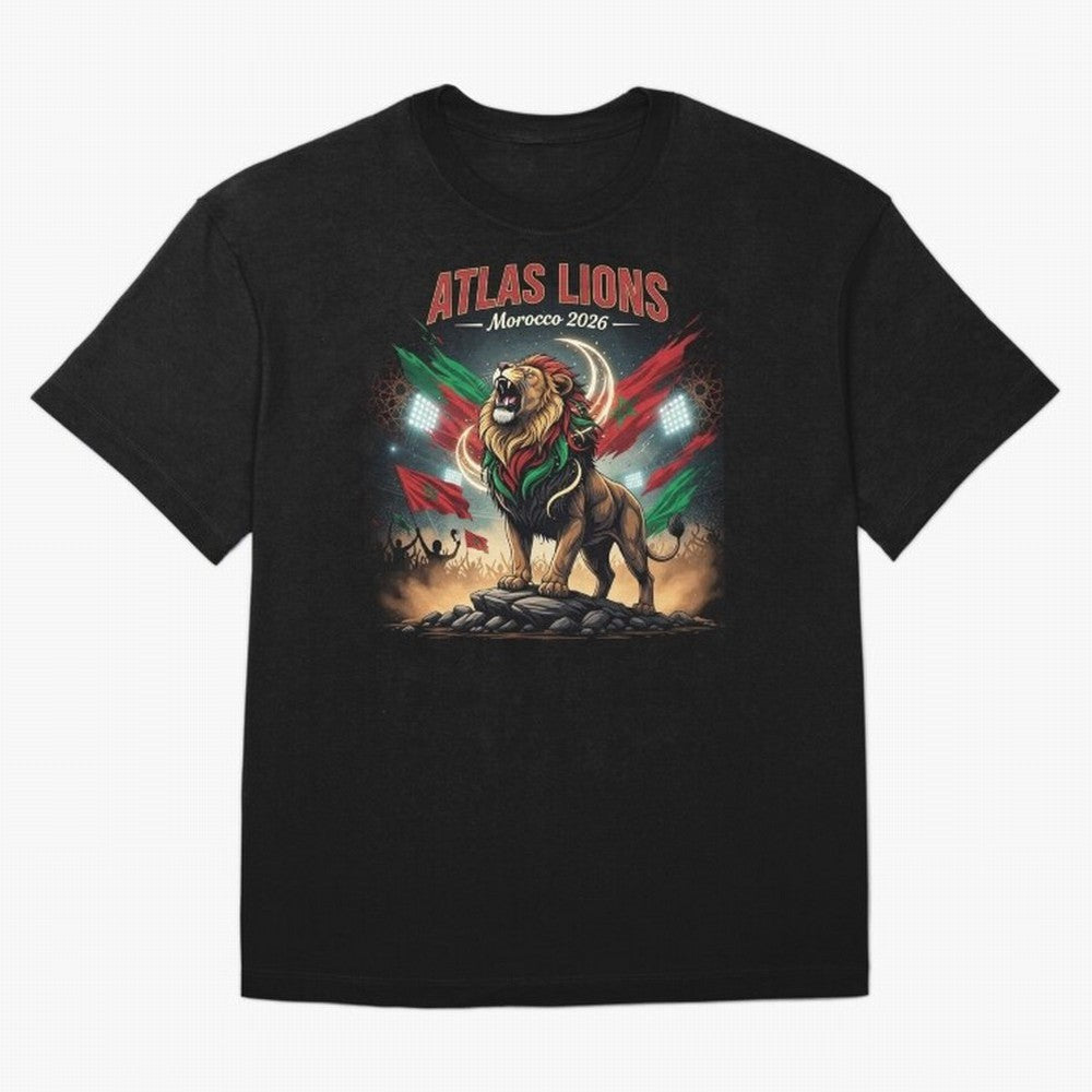 Atlas Lions - Morocco Football Team ready for the World Cup Classic T-Shirt Show Up for the Glory of Global Football Passion for FIFA World Cup 2026 Group Stage, Built around Neymar, Germany, Game Day Rituals, Football Legends, Country Pride and