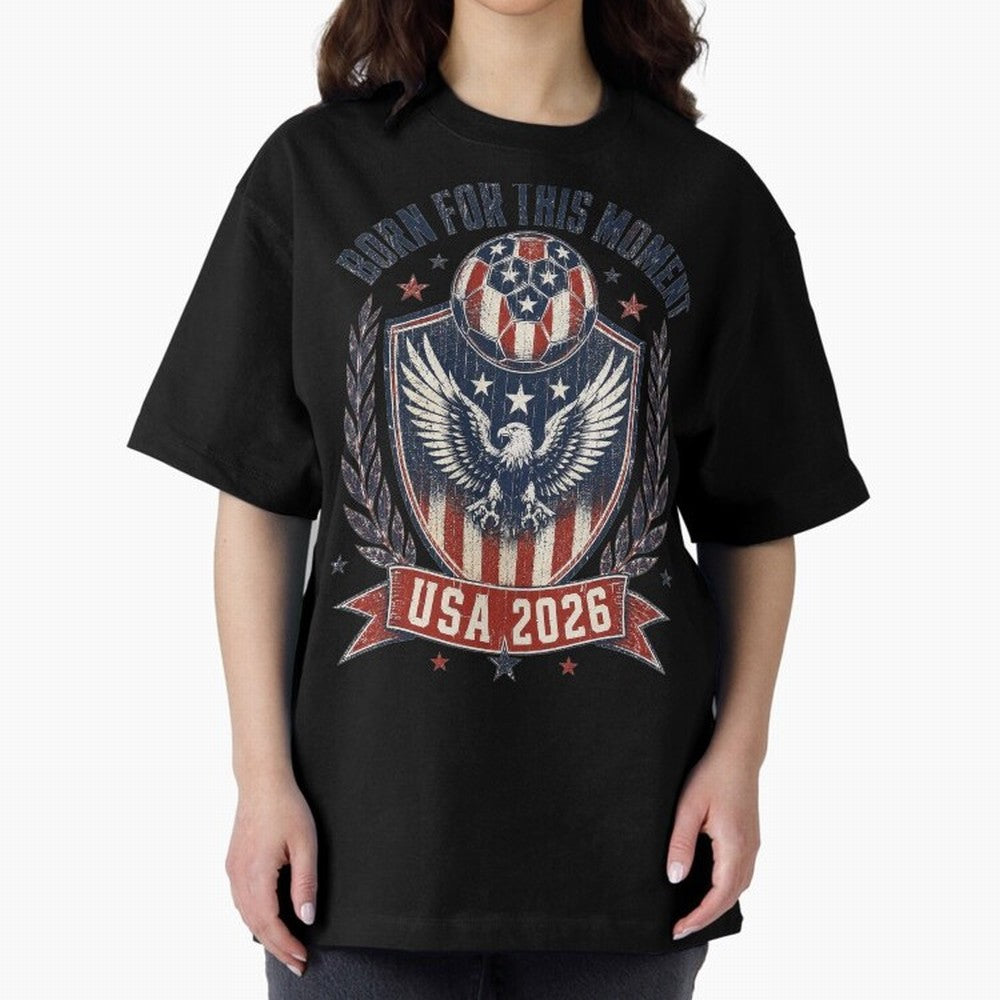 Born For This Moment USA 2026 World Cup Soccer T-Shirt Classic T-Shirt Celebrate Football Heritage in Match Day Hype around FIFA World Cup 2026 Group Stage, Cristiano Ronaldo, Haaland and CR7, Spain, Game Day Rituals, Football Legends, Country