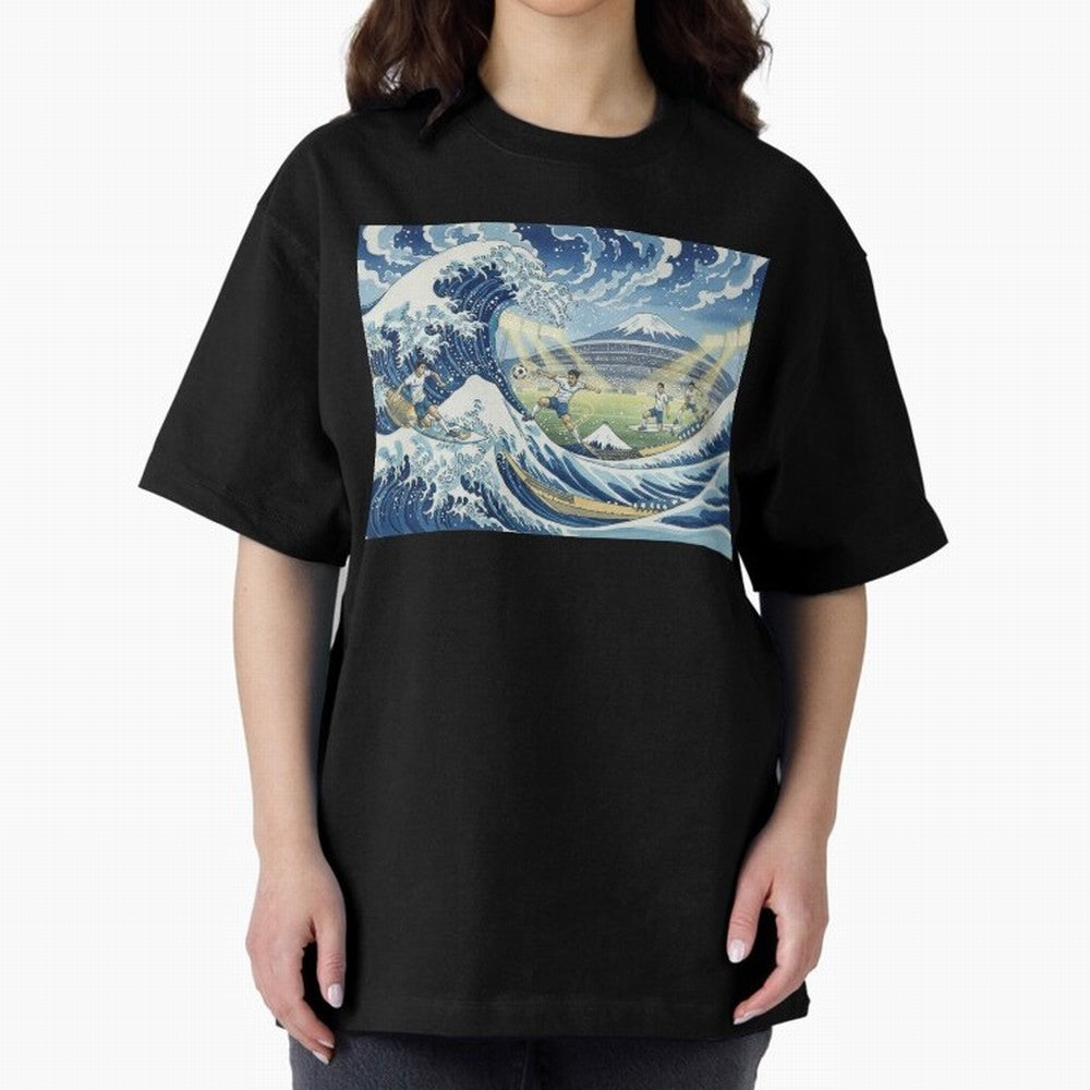 Soccer Players in Hokusai Waves Japan Classic T-Shirt Celebrate Soccer Greatness during the FIFA World Cup 2026 Group Stage Journey through Neymar Highlights, England and Germany Pride, Stadium Memories, Football Loyalty, International Chants and