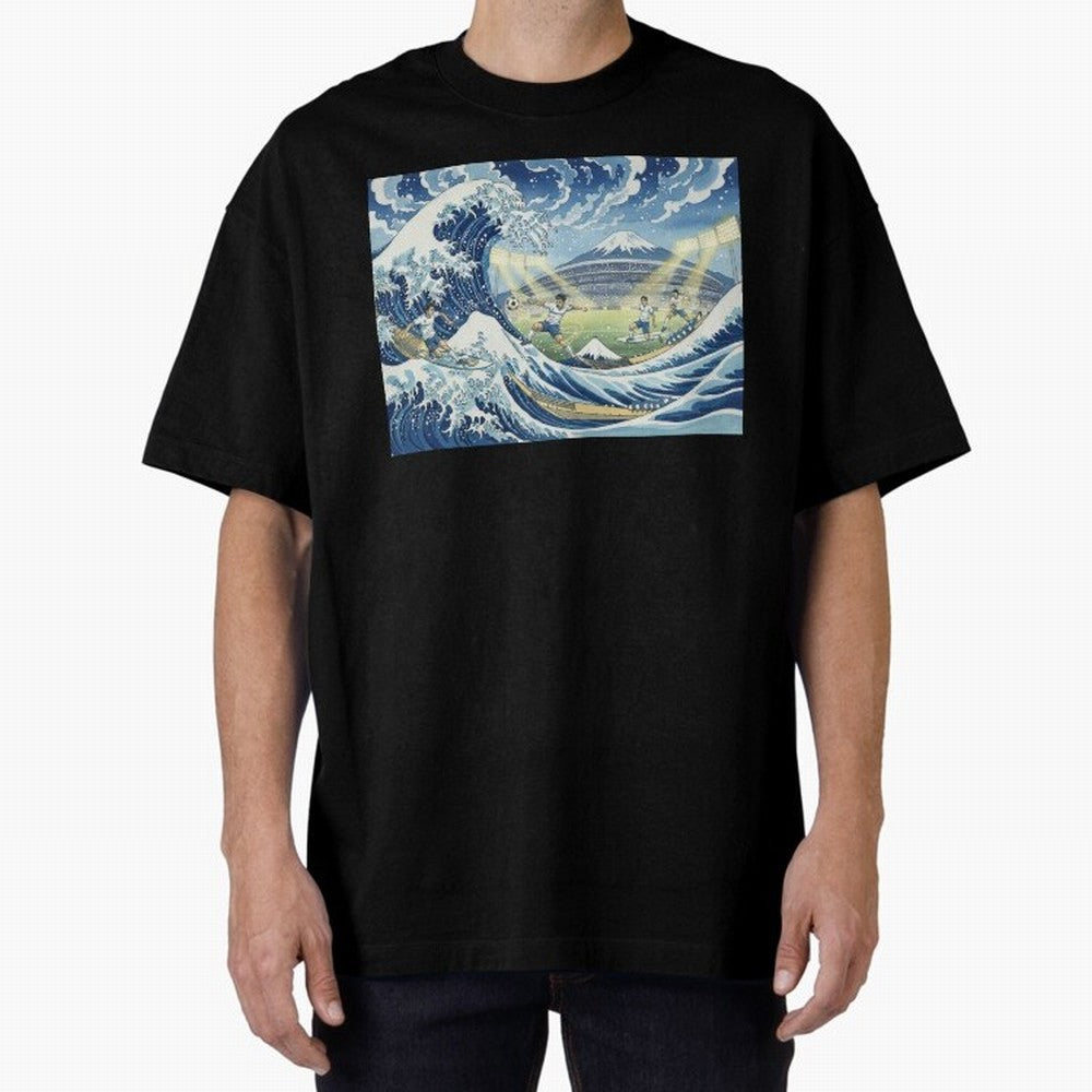 Soccer Players in Hokusai Waves Japan Classic T-Shirt Celebrate Soccer Greatness during the FIFA World Cup 2026 Group Stage Journey through Neymar Highlights, England and Germany Pride, Stadium Memories, Football Loyalty, International Chants and