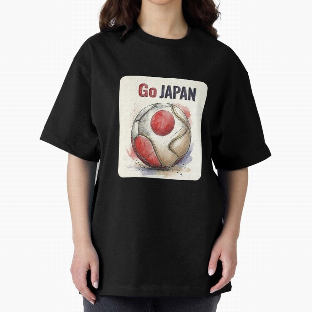 Go Japan Soccer Ball Flag | Japanese Football Fan Graphic Tee Classic T-Shirt Stand Proud for Global Football Passion for FIFA World Cup 2026, Built around Mbappe and Neymar, England and Germany, Sports Nostalgia, International Competition, Famous