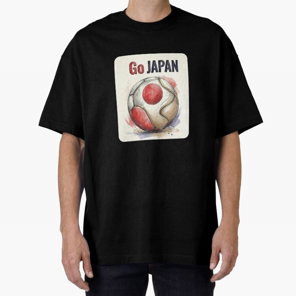 Go Japan Soccer Ball Flag | Japanese Football Fan Graphic Tee Classic T-Shirt Stand Proud for Global Football Passion for FIFA World Cup 2026, Built around Mbappe and Neymar, England and Germany, Sports Nostalgia, International Competition, Famous