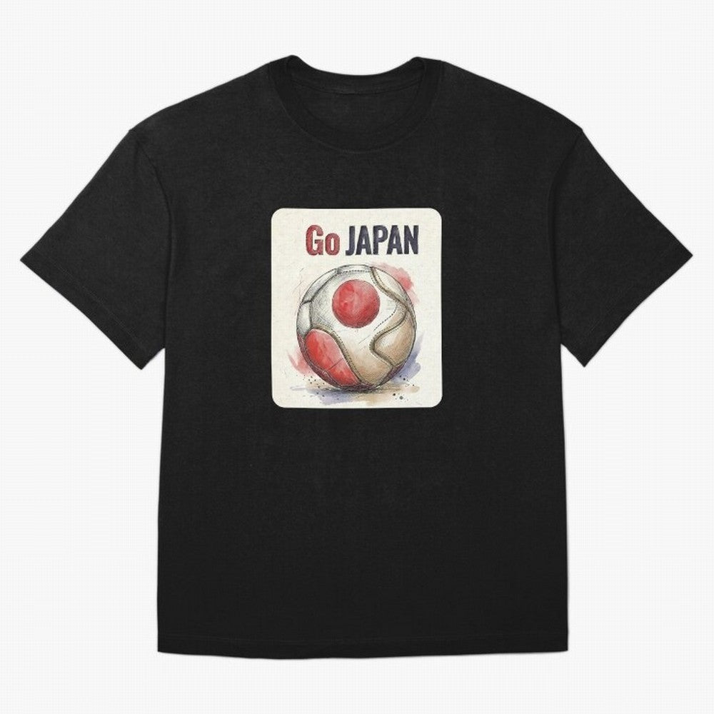 Go Japan Soccer Ball Flag | Japanese Football Fan Graphic Tee Classic T-Shirt Stand Proud for Global Football Passion for FIFA World Cup 2026, Built around Mbappe and Neymar, England and Germany, Sports Nostalgia, International Competition, Famous