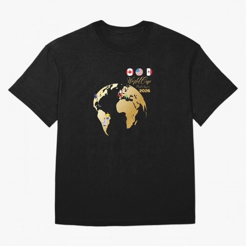 World Cup 2026 T-Shirt_70890629 Classic T-Shirt Create the FIFA World Cup 2026 USA Canada Mexico Journey through Messi, CR7 and Mbappe Highlights, Portugal, Spain and Germany Pride, Football History, Final Match Energy, Crowd Noise and Once in a