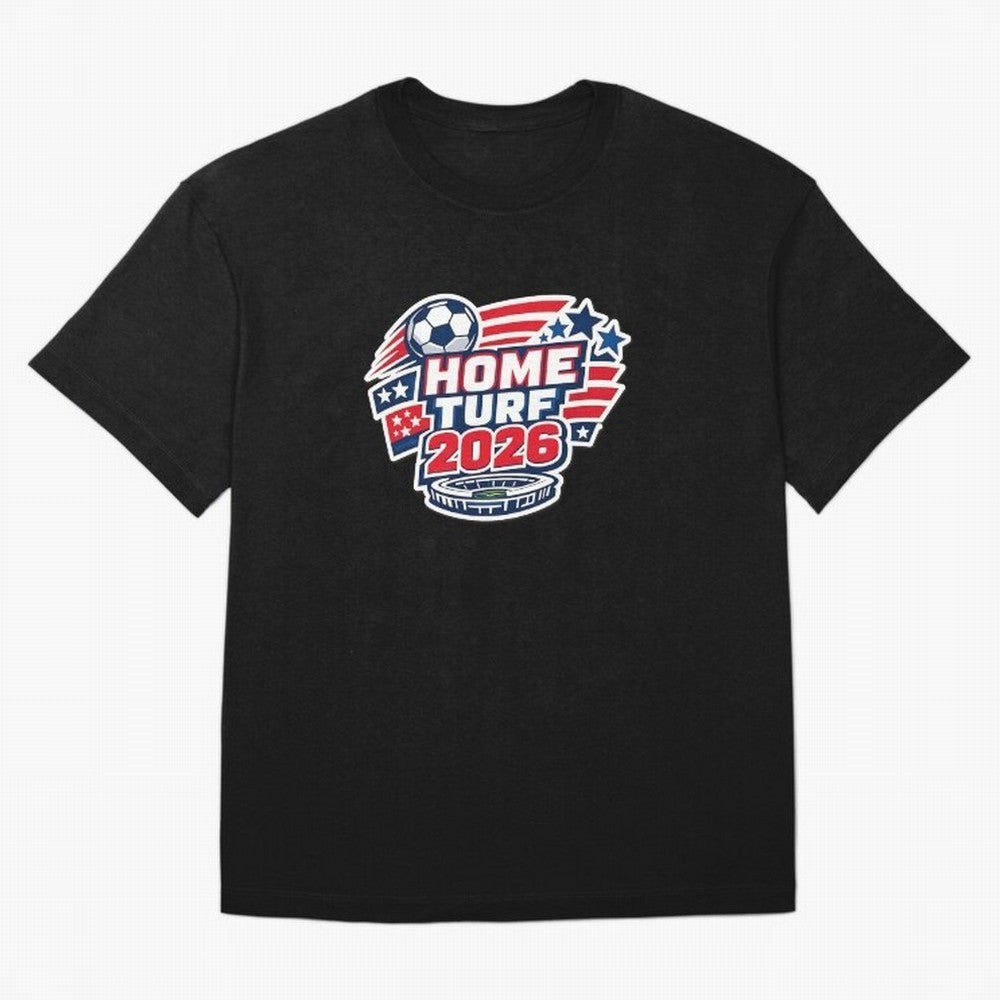 USA FIFA WORLD CUP 2026 ¨C Home Turf Soccer Style Classic T-Shirt Back Your Heroes with Global Football Passion for FIFA World Cup 2026 USA Canada Mexico, Driven by Mbappe, England, France and Netherlands, Football Festival Excitement, Trophy