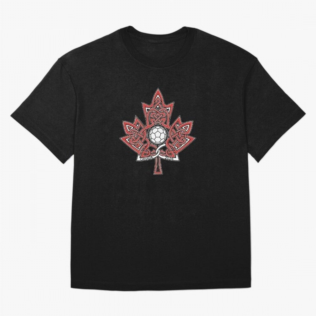 Interwoven Maple Leaf Canada Soccer 2026 T-Shirt_83135197 Classic T-Shirt Celebrate Rivalries and Pride in FIFA World Cup 2026 Group Stage for Fans of Messi and Cristiano Ronaldo and England, Bringing Global Supporter Spirit, Legendary Goals,