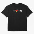 Germany Football Heartbeat | Deutschland Soccer Fan EKG Classic T-Shirt Showcase FIFA World Cup 2026 Spirit, Built around Argentina and Brazil, Mbappe and Neymar, Championship Spirit, Famous Goals, Roaring Crowds and International Football Unity;