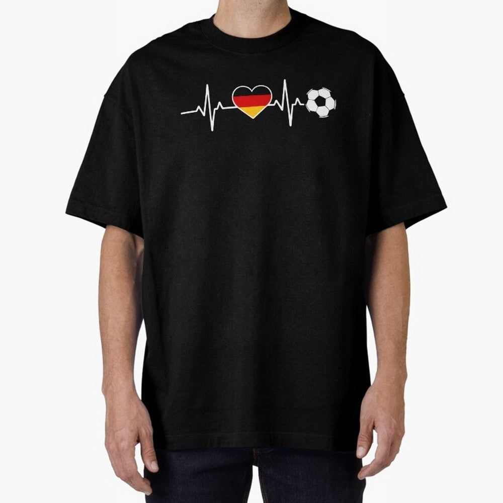 Germany Football Heartbeat | Deutschland Soccer Fan EKG Classic T-Shirt Showcase FIFA World Cup 2026 Spirit, Built around Argentina and Brazil, Mbappe and Neymar, Championship Spirit, Famous Goals, Roaring Crowds and International Football Unity;