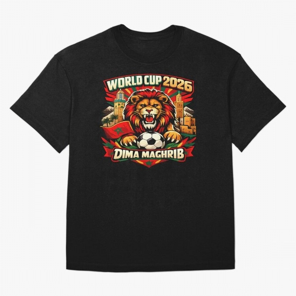 World Cup 2026, Dima Maghrib, June 13, 2026, We Are Morocco, Go Morocco, Morocco vs Brazil, Morocco World Cup 2026, World Morocco, Maghrib Classic T-Shirt Celebrate Classic Football Spirit in Match Day Hype around FIFA World Cup 2026, Haaland and
