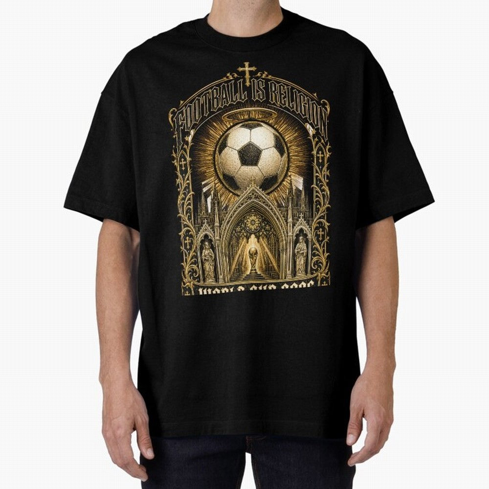 Football Is Religion World Cup 2026 Soccer T-Shirt Classic T-Shirt Make Your Look Match FIFA World Cup 2026 USA Canada Mexico for Fans of Mbappe and Neymar and Portugal, Spain and Germany, Bringing Football Passion, Legendary Performances, Festival