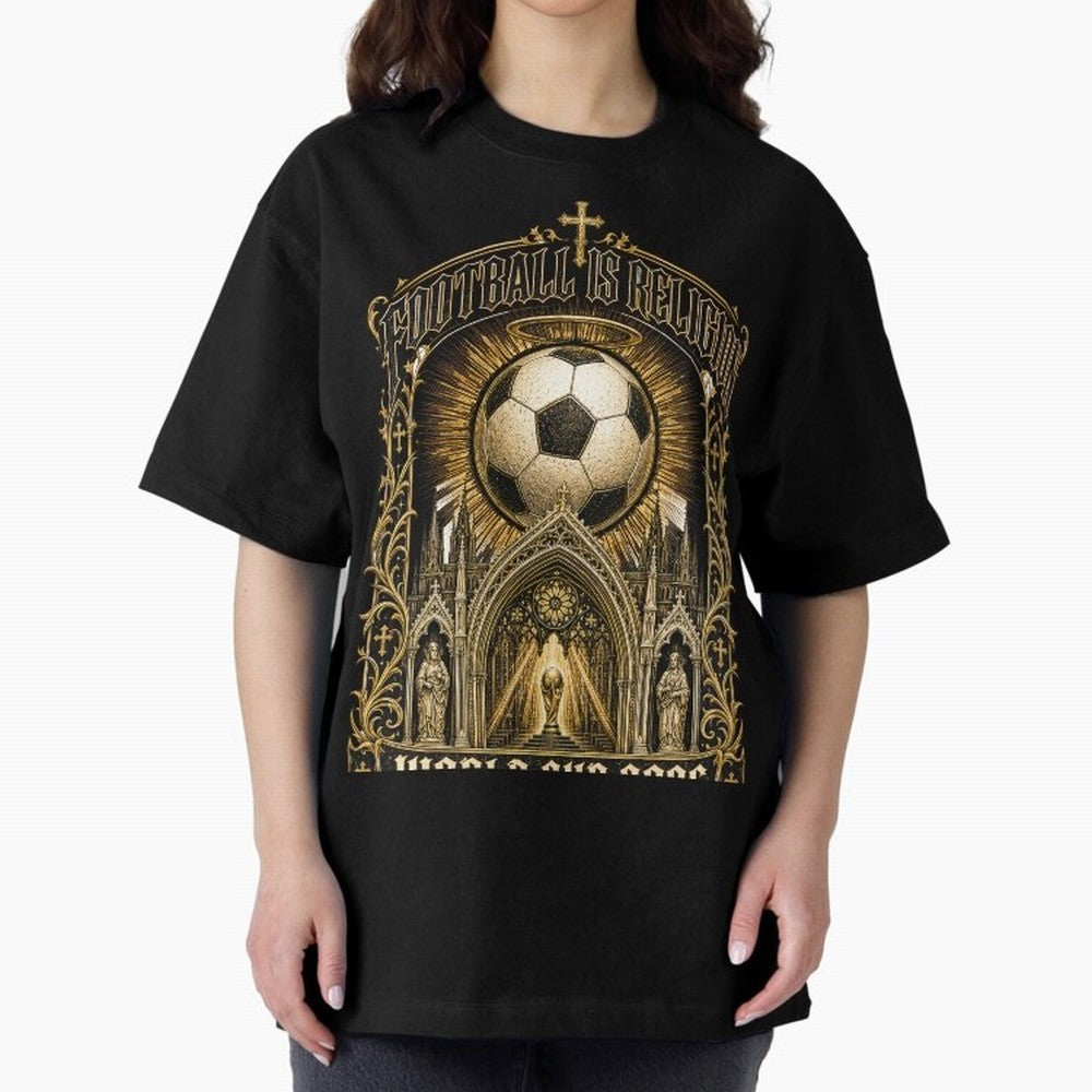 Football Is Religion World Cup 2026 Soccer T-Shirt Classic T-Shirt Make Your Look Match FIFA World Cup 2026 USA Canada Mexico for Fans of Mbappe and Neymar and Portugal, Spain and Germany, Bringing Football Passion, Legendary Performances, Festival