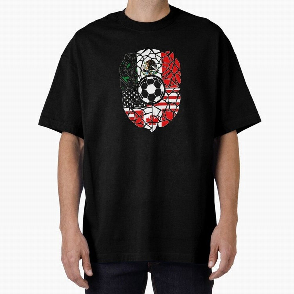 Mosaic Soccer Crest USA Canada Mexico Unity 2026 T-Shirt_82794688 Classic T-Shirt Honor Champions and Dreams in the FIFA World Cup 2026 Journey through Cristiano Ronaldo Highlights, Brazil Pride, Goal Celebration Energy, Supporter Heritage,