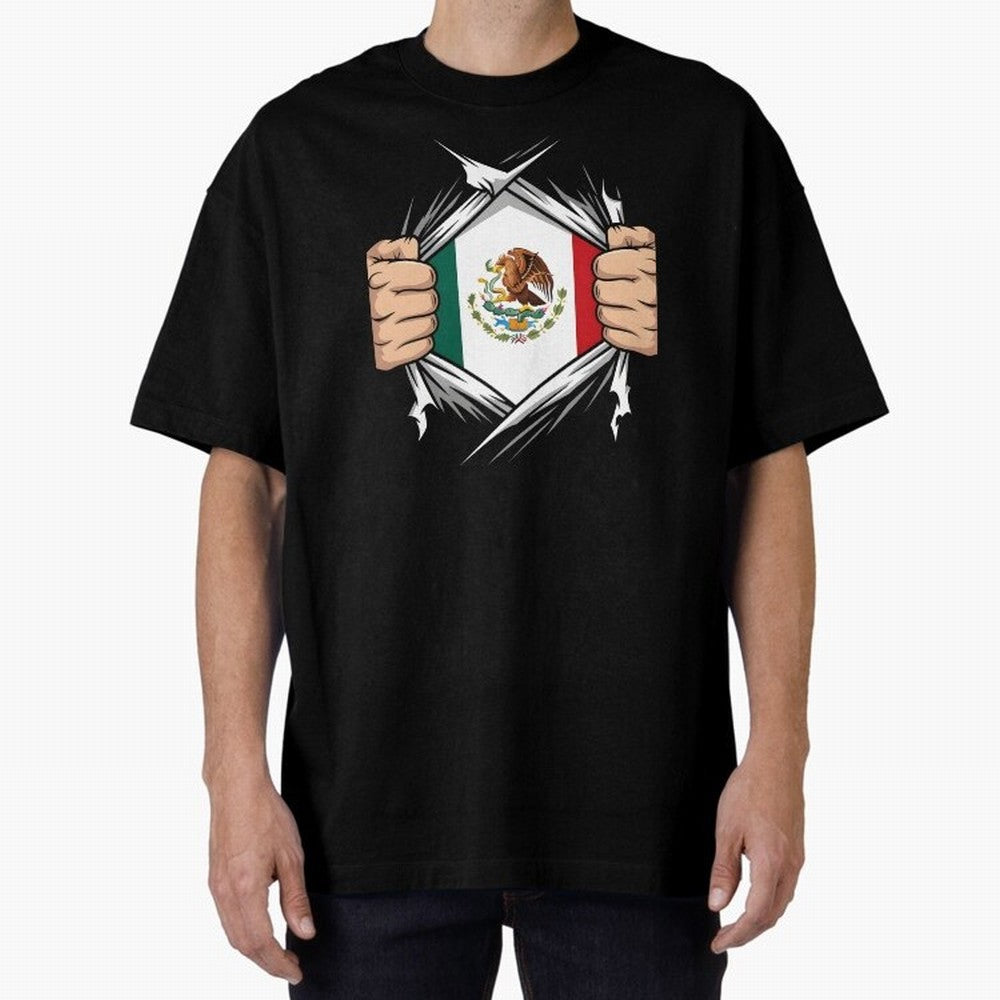 Mexico Flag Ripped Shirt Football Fan Classic T-Shirt Show Match Day Excitement for the FIFA World Cup 2026 USA Canada Mexico Journey through Haaland and Mbappe Highlights, France Pride, Championship Spirit, Famous Goals, Roaring Crowds and