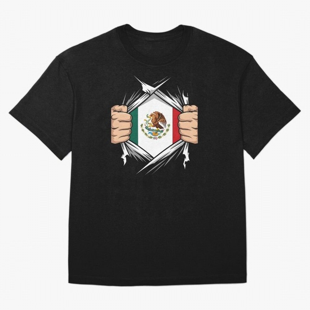 Mexico Flag Ripped Shirt Football Fan Classic T-Shirt Show Match Day Excitement for the FIFA World Cup 2026 USA Canada Mexico Journey through Haaland and Mbappe Highlights, France Pride, Championship Spirit, Famous Goals, Roaring Crowds and