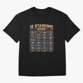 Sixteen Stadiums for 2026 World Cup Classic T-Shirt Capture Stadium Memories from FIFA World Cup 2026 USA Canada Mexico Highlighting Messi and Cristiano Ronaldo, Germany Energy, Sports Nostalgia, International Competition, Famous Players and