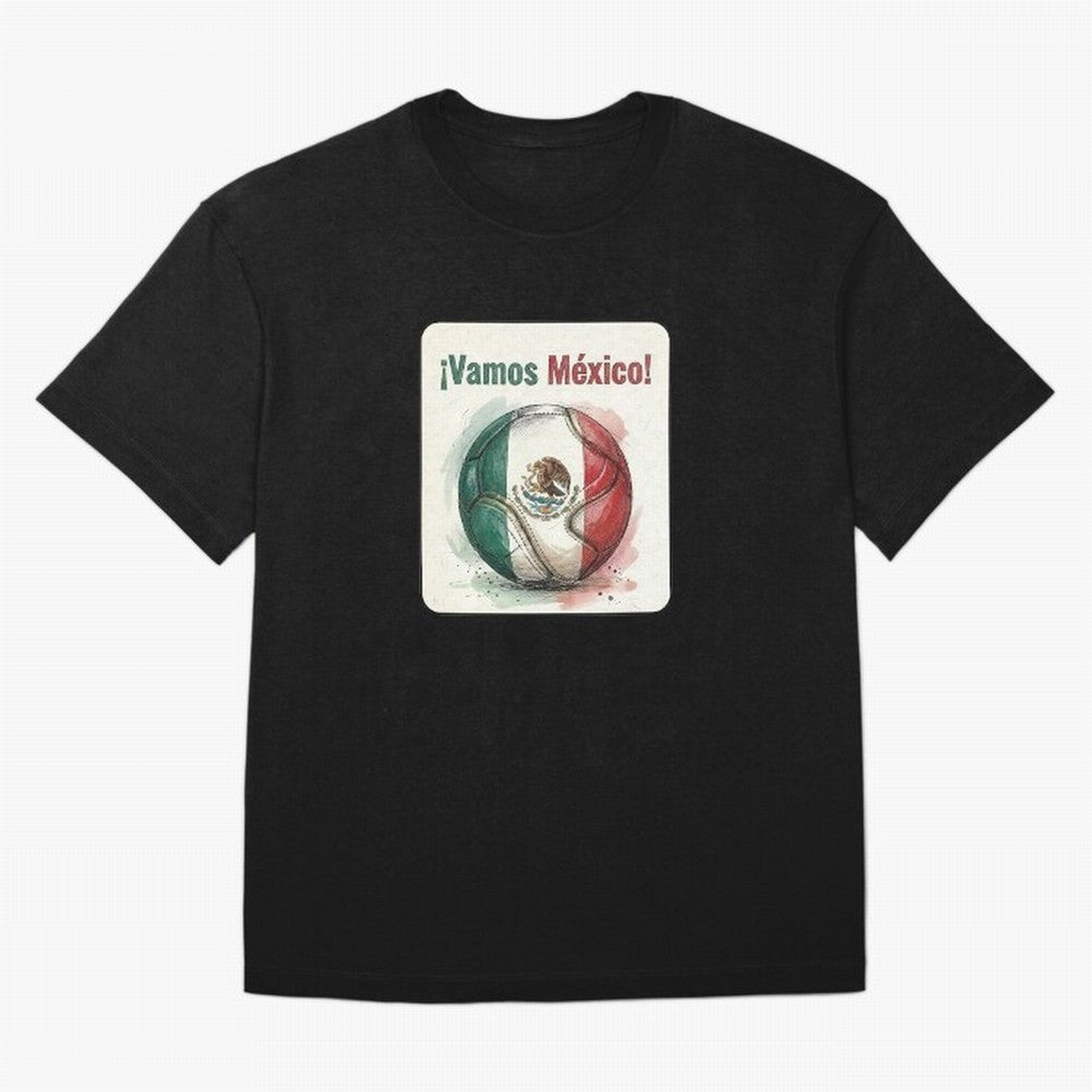 Vamos Mexico Soccer Ball Flag | Mexican Football Fan Graphic Tee Classic T-Shirt Bring Retro Soccer Energy to FIFA World Cup 2026 Group Stage Filled with Cristiano Ronaldo, England and Germany Energy, Game Day Rituals, Football Legends, Country