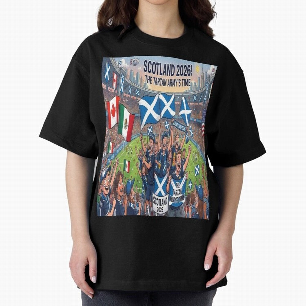 Scotland World Cup 2026 - Stadium Classic T-Shirt Stand with FIFA World Cup 2026 Group Stage Spirit, Centered on Brazil, Haaland and Mbappe, Classic Soccer Heritage, Championship Pressure, Fan Loyalty and International Pride; Ideal for Football